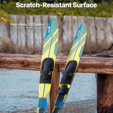 150 cm Water Skis Combo Adults Water Skis with X-7 Adjustable Bindings.