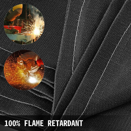 10 x 10 Ft Welding Blanket Black Fiberglass Blanket Portable Fiberglass Fire Retardant Blanket Welding Mat Welding Fireproof Thermal Resistant Insulation With Carry Bag.