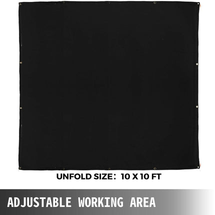 10 x 10 Ft Welding Blanket Black Fiberglass Blanket Portable Fiberglass Fire Retardant Blanket Welding Mat Welding Fireproof Thermal Resistant Insulation With Carry Bag.