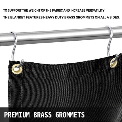 10 x 10 Ft Welding Blanket Black Fiberglass Blanket Portable Fiberglass Fire Retardant Blanket Welding Mat Welding Fireproof Thermal Resistant Insulation With Carry Bag.
