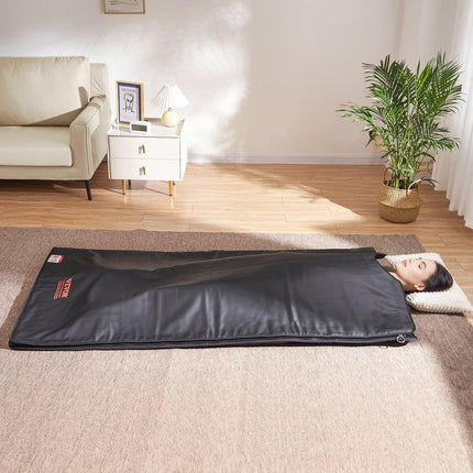 Sauna Blanket for Detoxification, Portable Far Infrared Sauna for Home Relaxation, 1-6 Level Adjustable Temprature Rannge 35-85°C, 1-60 Minutes Timer,1800x800mm.