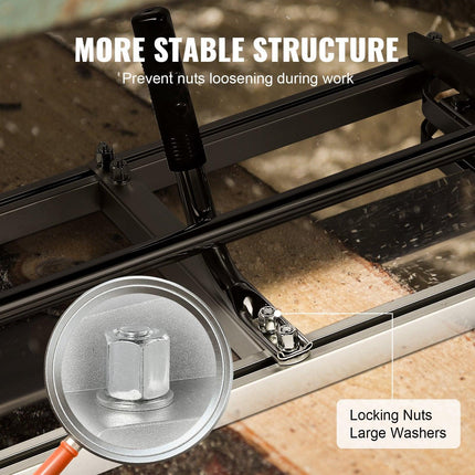 Portable Chainsaw Mill 14"-36" Guide Bar 0.2"-11.81" Cutting Thickness.