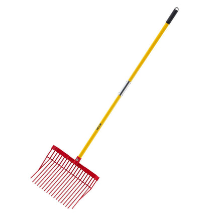 Horse Manure Fork Garden Tool 18 Tine Plastic Pitchfork Muck Rake for Hay.
