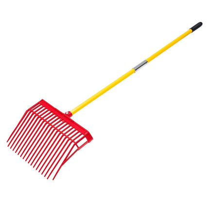Horse Manure Fork Garden Tool 18 Tine Plastic Pitchfork Muck Rake for Hay.