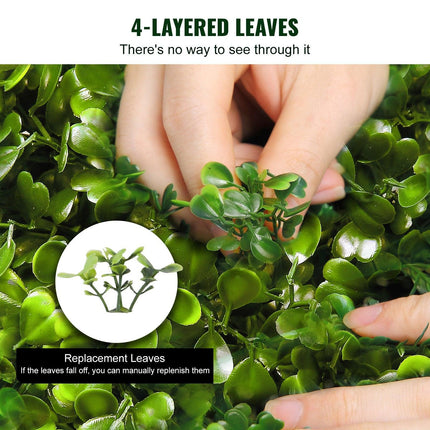 Artificial Topiaries Boxwood Trees, 7.6cm Tall (2 Pieces) Faux Topiary Plant Outdoor, All-year Green Feaux Plant w/ Replaceable Leaves for Decorative Indoor/Outdoor/Garden.