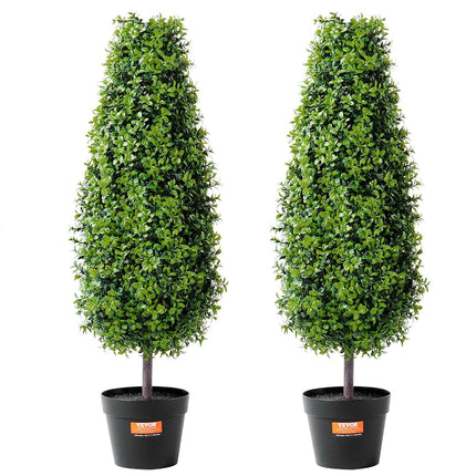 2 Pack 91.4cm Artificial Boxwood Topiary Tree Faux Plant UV Decor In/Outdoor.