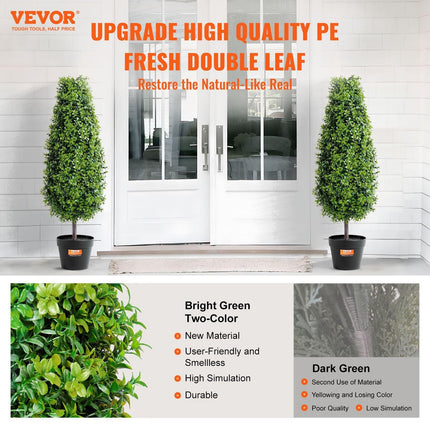 2 Pack 91.4cm Artificial Boxwood Topiary Tree Faux Plant UV Decor In/Outdoor.