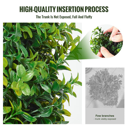2 Pack 91.4cm Artificial Boxwood Topiary Tree Faux Plant UV Decor In/Outdoor.