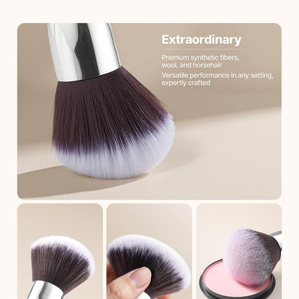 34-Piece Makeup Brush Set, Professional Brushes Kit for Foundation Blending Eyeshadow Concealer Blush - with Soft Bristles, Ergonomic Wood Handle, Travel-Friendly Case Included.