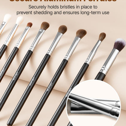 34-Piece Makeup Brush Set, Professional Brushes Kit for Foundation Blending Eyeshadow Concealer Blush - with Soft Bristles, Ergonomic Wood Handle, Travel-Friendly Case Included.