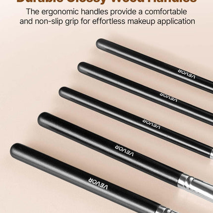 34-Piece Makeup Brush Set, Professional Brushes Kit for Foundation Blending Eyeshadow Concealer Blush - with Soft Bristles, Ergonomic Wood Handle, Travel-Friendly Case Included.
