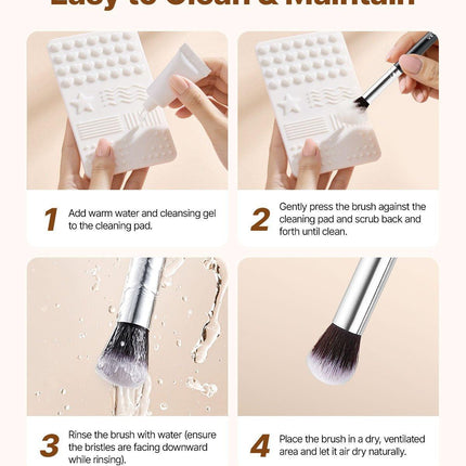 34-Piece Makeup Brush Set, Professional Brushes Kit for Foundation Blending Eyeshadow Concealer Blush - with Soft Bristles, Ergonomic Wood Handle, Travel-Friendly Case Included.