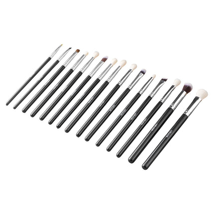 15-Piece Makeup Brush Set for Foundation Blending Eyeshadow, Professional Vegan Brushes with Soft Synthetic Bristles, Ergonomic Wood Handle & Aluminum Ferrule, Portable and Travel-Friendly.