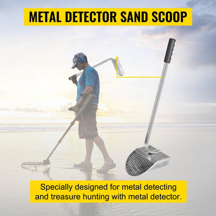 Metal Detector Sand Scoop Metal Detecting Hunting Scoop w/ Steel Handle.