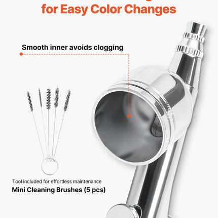 Airbrush Kit, 1/6 HP, Air Brush Kit with Air Compressor, 3 Dual-Action Professional Airbrushes with 3 Tips, Hose, Acrylic Paint, 2 Fans, Low Noise, for Cake Decorating, Model Painting, Nail Art.
