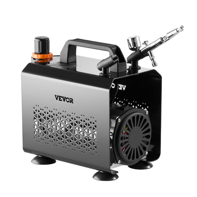 Airbrush Kit Air Brush Kit 1/6 HP Air Compressor 1 Airbrush 3 Tips Paint.