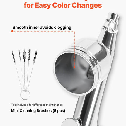 Airbrush Kit Air Brush Kit 1/6 HP Air Compressor 1 Airbrush 3 Tips Paint.