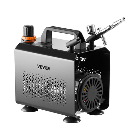 Airbrush Kit Air Brush Kit 1/6 HP Air Compressor 1 Airbrush 3 Tips Paint.