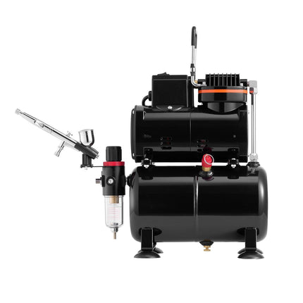 Airbrush Kit Air Brush Kit 1/6 HP Air Compressor Tank 1 Airbrush 3 Tips.