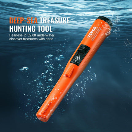 Metal Detector Pinpointer IP68 Waterproof Handheld Detector Wand with LCD.
