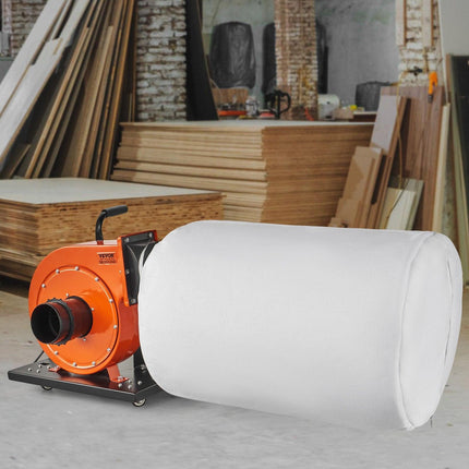 Dust Collector, 1HP 460 CFM Air Flow, Rolling Dust Collector with 80L Large Dust Collection Bag, 2.5 Micron Bag Filtration, Industrial Workshop Mobile Wood Dust Container with Handle and Wheels.