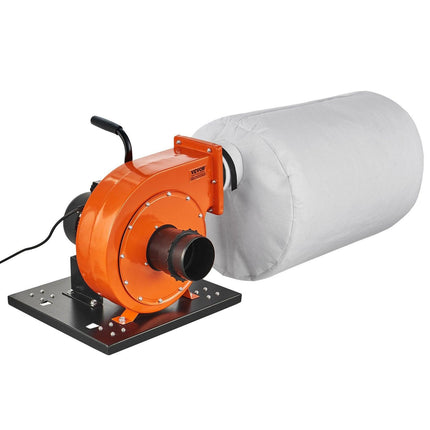 Dust Collector, 1HP 460 CFM Air Flow, Rolling Dust Collector with 80L Large Dust Collection Bag, 2.5 Micron Bag Filtration, Industrial Workshop Mobile Wood Dust Container with Handle and Wheels.