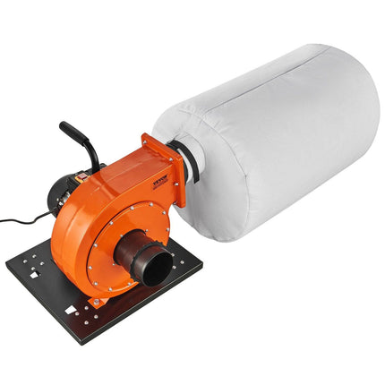 Dust Collector, 1HP 460 CFM Air Flow, Rolling Dust Collector with 80L Large Dust Collection Bag, 2.5 Micron Bag Filtration, Industrial Workshop Mobile Wood Dust Container with Handle and Wheels.