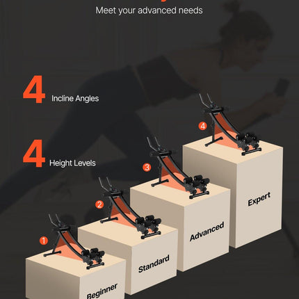 AB Workout Machine Equipment Home Gym Core Abdominal Trainers Dual-track.