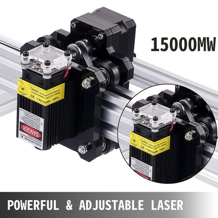 CNC 3040 15000MW CNC Machine 395(X) x 285(Y)Mm Effective Working Area 3040 CNC Router Machine GRBL Control CNC Laser Engraver Machine with 2 Axis Milling Router.