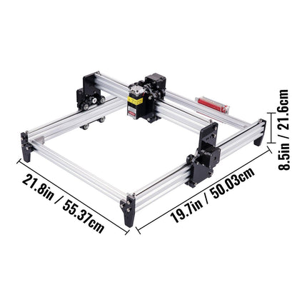 CNC 3040 15000MW CNC Machine 395(X) x 285(Y)Mm Effective Working Area 3040 CNC Router Machine GRBL Control CNC Laser Engraver Machine with 2 Axis Milling Router.