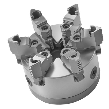 6-Jaw Lathe Chuck, 6 Inch (160 mm), Self-Centering Chuck with D1-4 Cam Lock Backing Plate, 0.12-5.71 in (3-145 mm) Clamping Range with T-wrench Screws, HT300 Material, for Wood Metal Lathe.