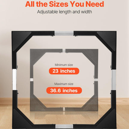 Fridge Stand Mobile Base, 1200 lbs Load Capacity, Washing Machine Stand with 8 Locking Twin Wheels and 4 Brakes, 23-36.6 Inches Adjustable Furniture Dolly for Washer, Refrigerator and Dryer.