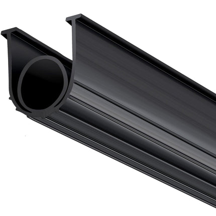 Garage Door Seals Bottom Rubber, U Shape +O Ring Combination Garage Door Bottom Weather Seal, 16ft Weatherproofing Garage Door Seal, 5/16 inch T-ends and 3 3/4 inch Width, for Doors, Black.