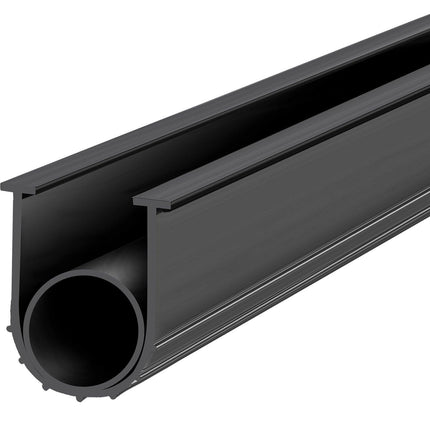 Garage Door Seals Bottom Rubber, U Shape +O Ring Combination Garage Door Bottom Weather Seal, 16ft Weatherproofing Garage Door Seal, 5/16 inch T-ends and 3 3/4 inch Width, for Doors, Black.