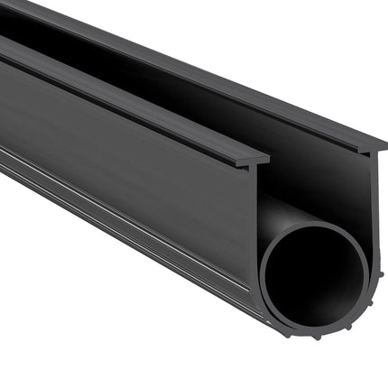 Garage Door Seals Bottom Rubber, U Shape +O Ring Combination Garage Door Bottom Weather Seal, 16ft Weatherproofing Garage Door Seal, 5/16 inch T-ends and 3 3/4 inch Width, for Doors, Black.