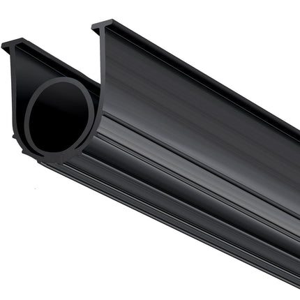 Garage Door Seals Bottom Rubber, U Shape +O Ring Combination Garage Door Bottom Weather Seal, 20ft Weatherproofing Garage Door Seal, 5/16 inch T-ends and 3 3/4 inch Width, for Doors, Black.
