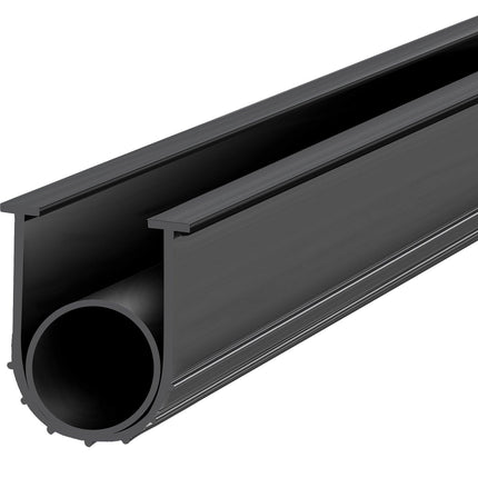 Garage Door Seals Bottom Rubber, U Shape +O Ring Combination Garage Door Bottom Weather Seal, 20ft Weatherproofing Garage Door Seal, 5/16 inch T-ends and 3 3/4 inch Width, for Doors, Black.
