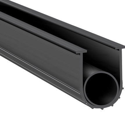 Garage Door Seals Bottom Rubber, U Shape +O Ring Combination Garage Door Bottom Weather Seal, 20ft Weatherproofing Garage Door Seal, 5/16 inch T-ends and 3 3/4 inch Width, for Doors, Black.