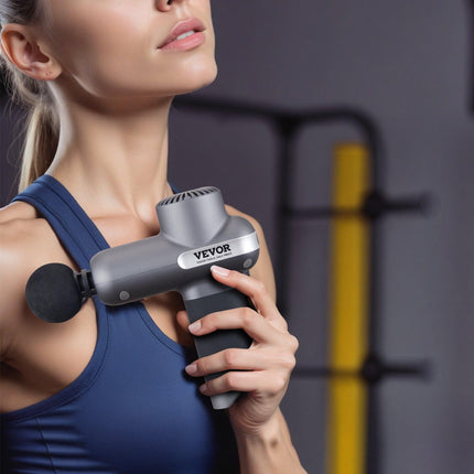 Massage Gun Deep Tissue, Percussion Muscle Massager for Athletes - with 5 Speed Levels & 6 Massage Heads, 7.4V 2500mAh Batteries, Handheld Electric Massage Gun for Pain Relief, Muscle Relaxation.