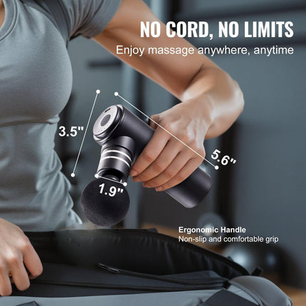 Massage Gun Deep Tissue, Percussion Muscle Massager for Athletes - with 4 Speed Levels & 4 Massage Heads, 12V 2500mAh Batteries, Handheld Electric Massage Gun for Pain Relief, Muscle Relaxation.