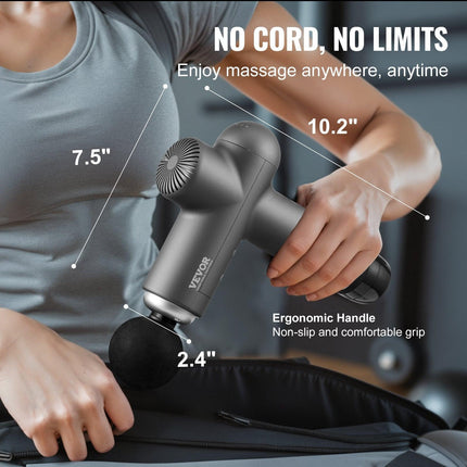 Massage Gun Deep Tissue, Percussion Muscle Massager for Athletes - with 8 Speed Levels & 6 Massage Heads, 24V 2500mAh Batteries, Handheld Electric Massage Gun for Pain Relief, Muscle Relaxation.