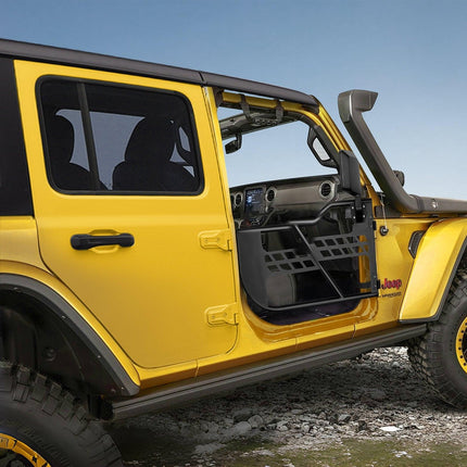 Jeep Tube Doors, 2-Door, Hunting Style Jeep Tubular Door with Heavy-Duty Hinges & OE Latch, Jeep Doors with Rear View Mirrors, Fit for 2018-2024 Jeep Wrangler JL & 2020-2024 Jeep Gladiator JT.