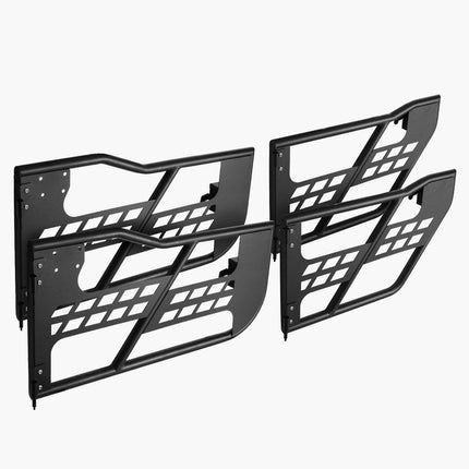 Jeep Tube Doors, 4-Door, Hunting Style Jeep Tubular Door with Heavy-Duty Hinges & OE Latch, Jeep Doors with Rubber Pads & Toughened Steel Tube, Fit for 2007-2018 Jeep Wrangler JK.