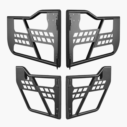 VEVOR Jeep Tube Doors, 4-Door, Hunting Style Jeep Tubular Door with Heavy-Duty Hinges & OE Latch, Jeep Doors with Rubber Pads, Fit for 2018-2024 Jeep Wrangler JL & 2020-2024 Jeep Gladiator JT.