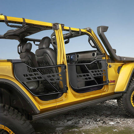 VEVOR Jeep Tube Doors, 4-Door, Hunting Style Jeep Tubular Door with Heavy-Duty Hinges & OE Latch, Jeep Doors with Rubber Pads, Fit for 2018-2024 Jeep Wrangler JL & 2020-2024 Jeep Gladiator JT.