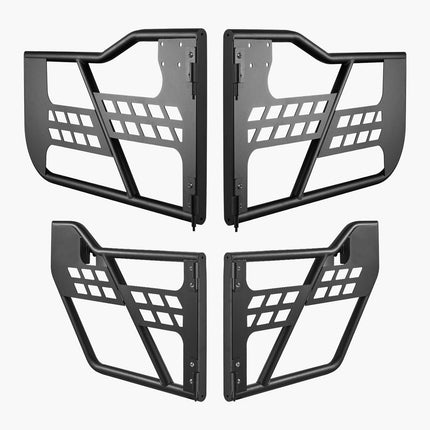 VEVOR Jeep Tube Doors, 4-Door, Hunting Style Jeep Tubular Door with Heavy-Duty Hinges & OE Latch, Jeep Doors with Rubber Pads, Fit for 2018-2024 Jeep Wrangler JL & 2020-2024 Jeep Gladiator JT.