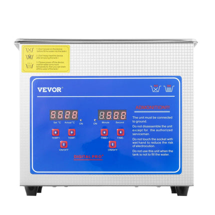 Ultrasonic Cleaner Machine 3L Stainless Steel Ultrasonic Cleaning Machine Digital Heater Timer Jewelry Cleaning for Commercial Personal Home Use (3L).