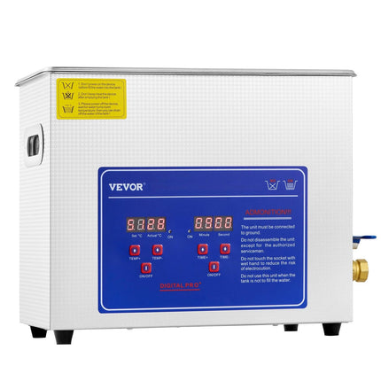 Brand New 6 Liter Stainless Steel Digital Ultrasonic Cleaner w/ Bracket & Drainage System.