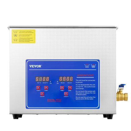 Brand New 6 Liter Stainless Steel Digital Ultrasonic Cleaner w/ Bracket & Drainage System.
