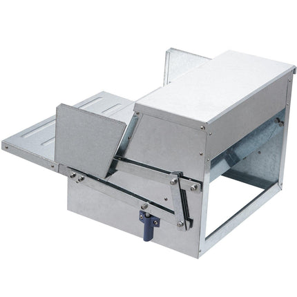 Automatic Chicken Feeder Galvanized Steel Poultry Feeder 25 lb 10 Chickens.